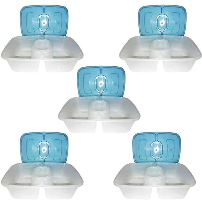 foto del prodotto cosedacasa contenitori per alimenti vassoio porta pranzo a 3 scomparti ciotola box cibo salva freschezza con coperchio riutilizzabili