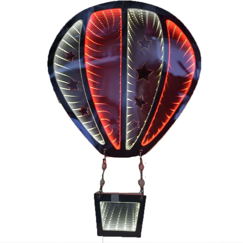 foto del prodotto cosedacasa mongolfiera tridimensionale 3d luminoso luci led cm46 con stella natalizia casa decorazione allestimento effetto spettacolare