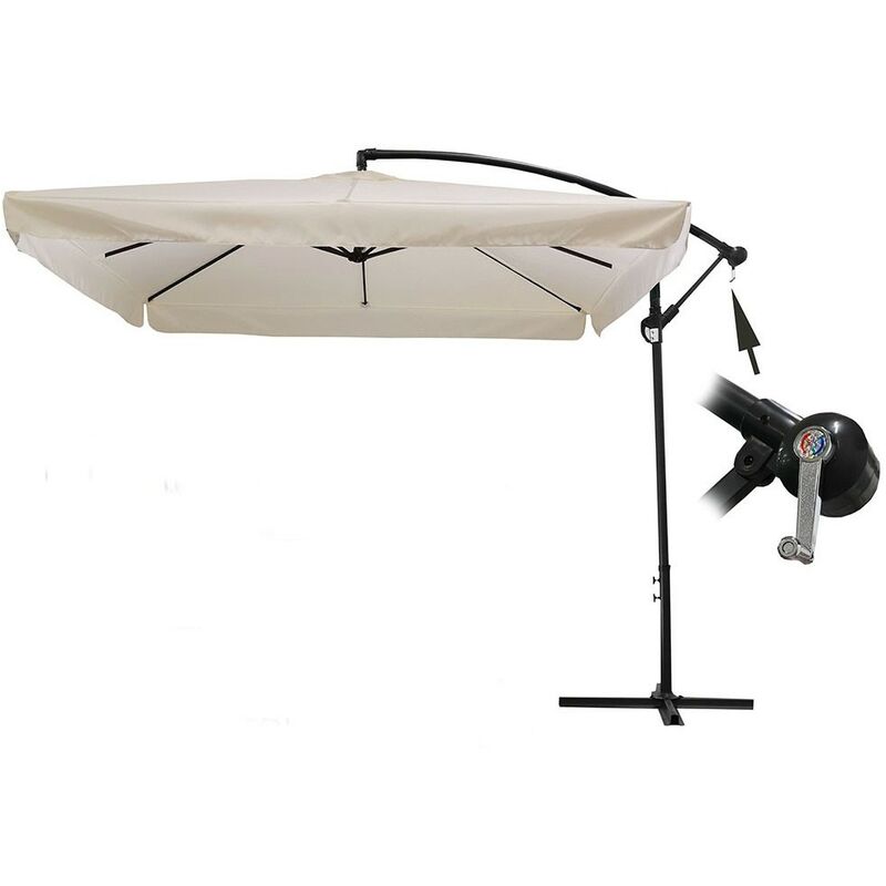 foto del prodotto cosedacasa ombrellone per giardino a braccio 250x250cm da bar piscina terrazzo balcone locali pub in metallo e poliestere