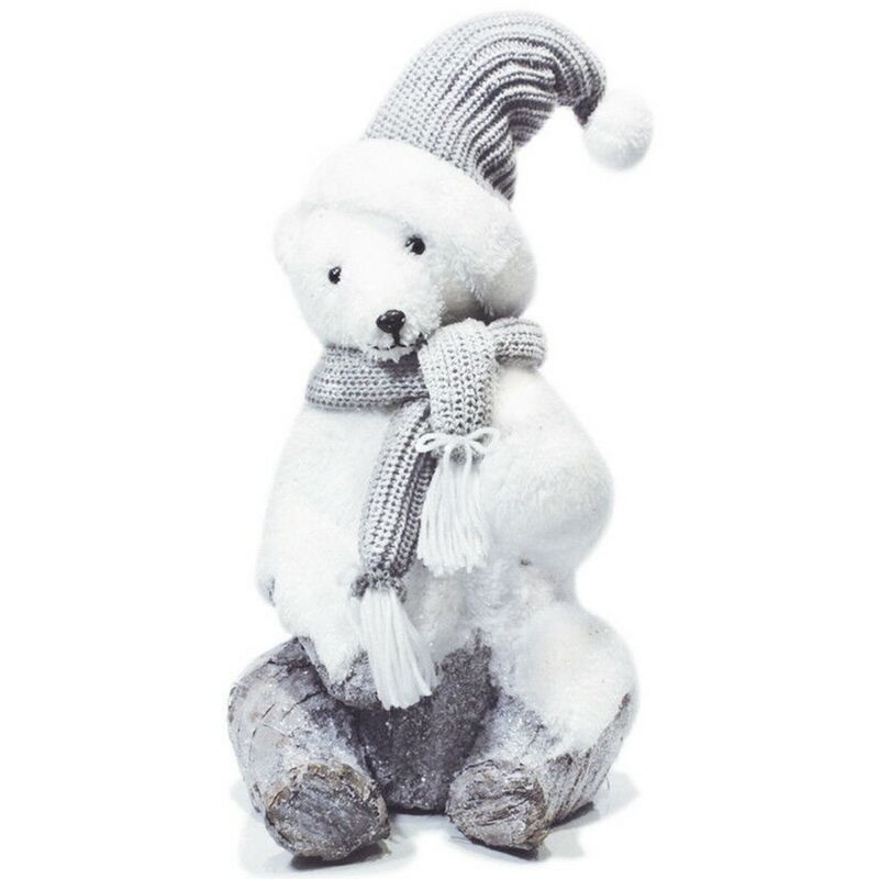 foto del prodotto cosedacasa orso bianco polare con cappello in lana decorazioni addobbi di natale igloo idea regalo ornamento casa negozi