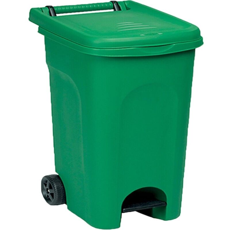 foto del prodotto cosedacasa pattumiera con pedale e ruote per raccolta differenziata contenitori bidoni 60lt colorigenerali verde