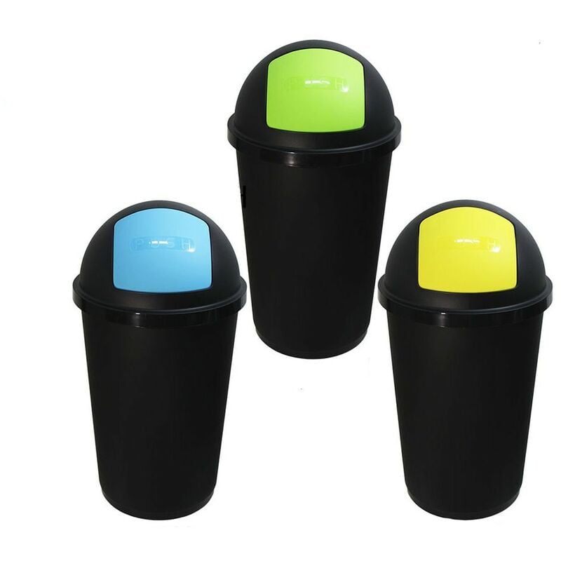 foto del prodotto cosedacasa pattumiera contenitori bidoni raccolta differenziata set 3pz pub bar ristoranti casa forti resistenti