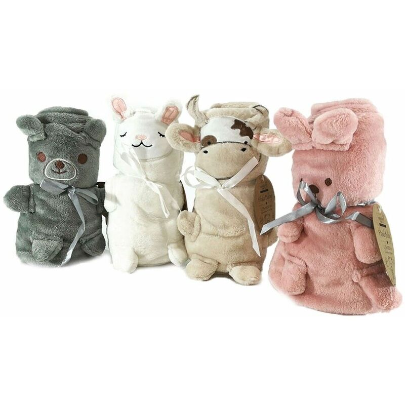 foto del prodotto cosedacasa plaid con peluche coperta singola per pupazzo bambini da divano letto copriletto 75x100cm invernale morbida e calda colorigenerali 
