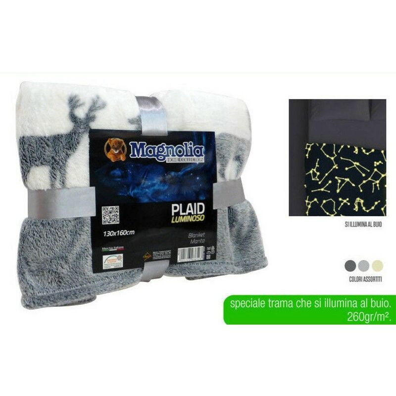 foto del prodotto cosedacasa plaid con trama liminosa in microfibra con colori assortiti 160x210 risclada le tue giornate