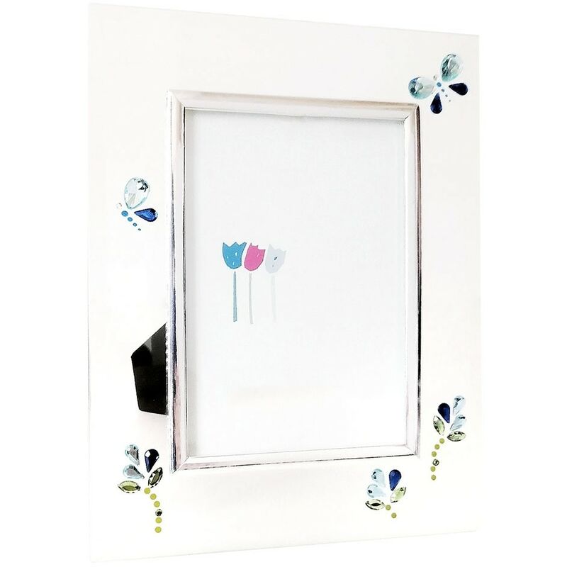foto del prodotto cosedacasa porta foto da tavolo album cornice arancio ritratti 10x15 vetro ape fiori moderno vintage bellissimo e particolare
