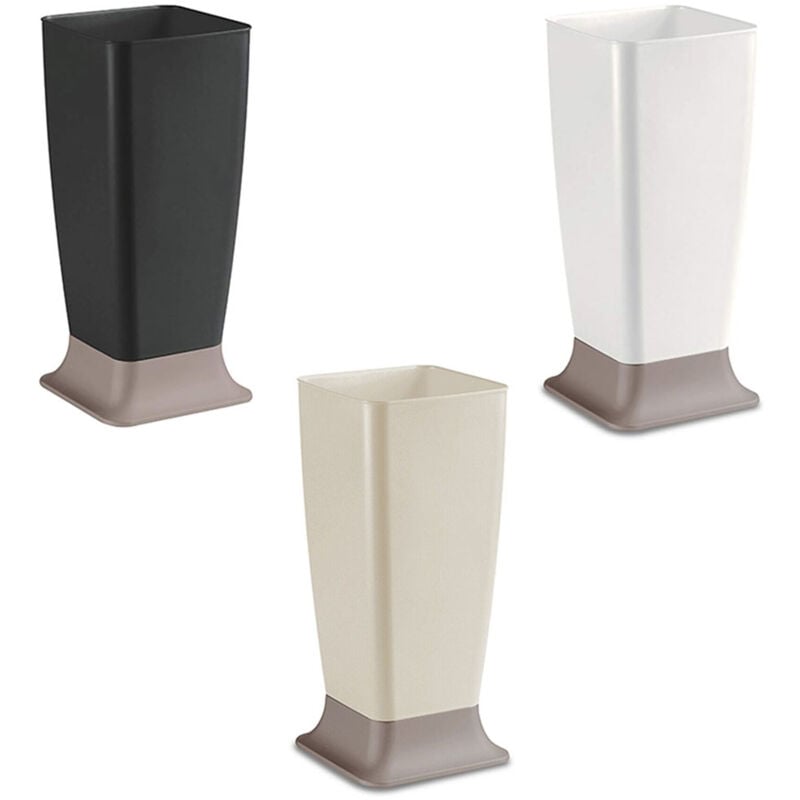 foto del prodotto cosedacasa porta ombrelli in plastica con vaschetta scola pioggia acqua per casa negozio elegante made in italy colorigenerali antracite