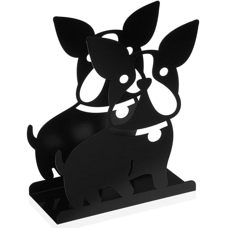 foto del prodotto cosedacasa porta riviste nero con decoro cane per arredo casa negozio ufficio casa in metallo moderno e particolare