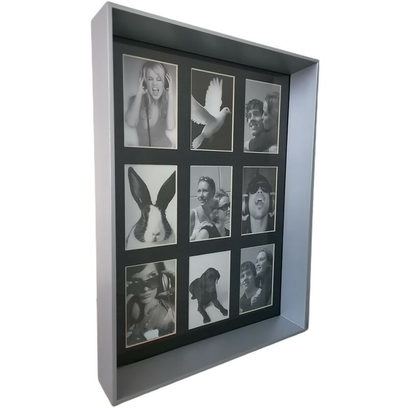 foto del prodotto cosedacasa portafoto collage da parete album cornice metallo 10x15 per ritratti moderno a 9 foto vintage bellissimo e particolare