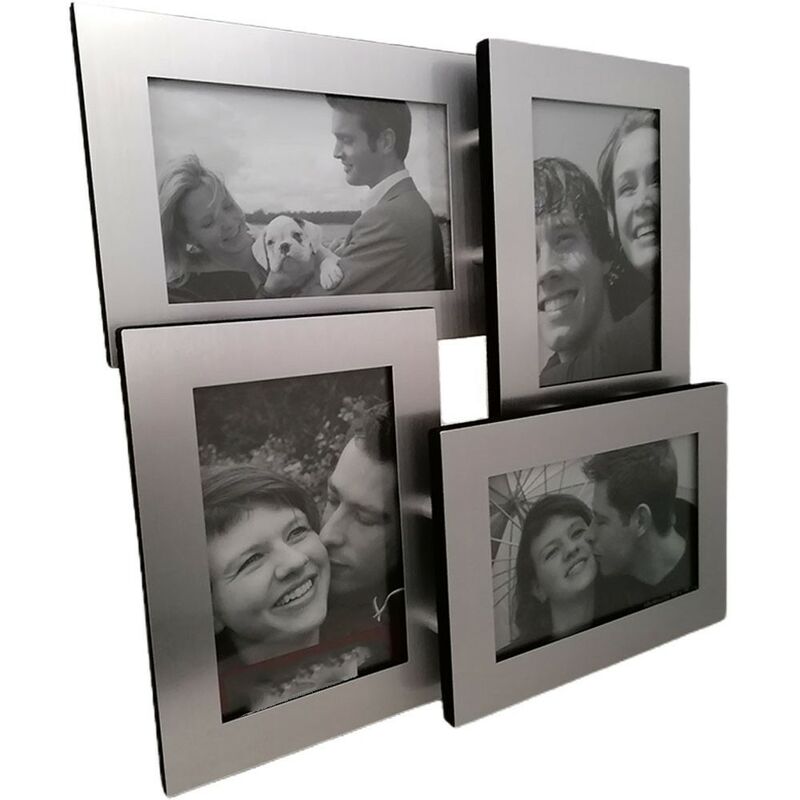 foto del prodotto cosedacasa portafoto collage da tavolo album cornice metallo 10x15 per ritratti moderno a 4 foto vintage bellissimo e particolare