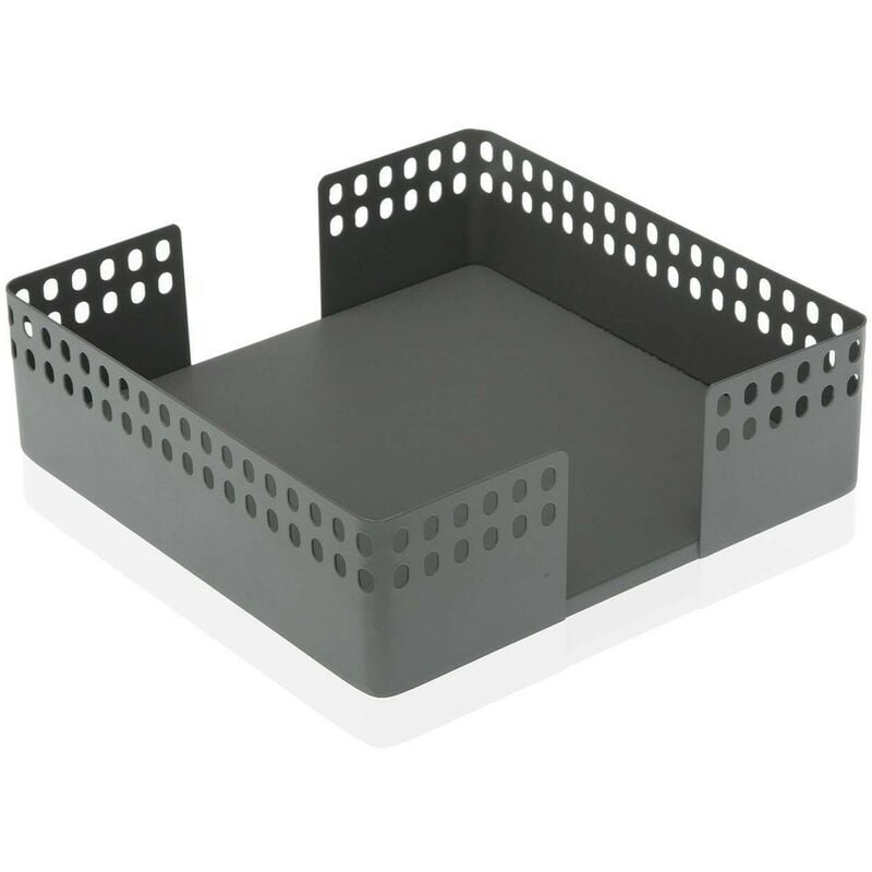 foto del prodotto cosedacasa - portatovaglioli in metallo grigio tortora sari arredo cucina versa 18,5x18,5x5,5 cm