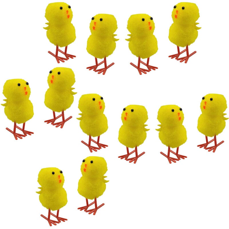 foto del prodotto cosedacasa pulcini pasqual decorazioni addobbi per albero di pasqua set 12 da casa negozio vetrine in tessuto giallo