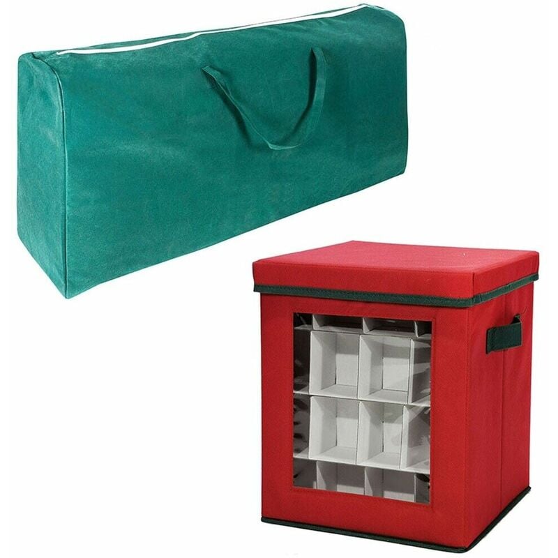 foto del prodotto cosedacasa sacca contenitore bustone box scatolo salvaspazio per albero di natale e addobbi decorazioni natalizie per conservare e riporre