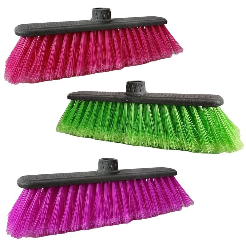 foto del prodotto cosedacasa scopa pulisci pavimenti cattura sporco con setole spazzatrici ricambi per casa set da 3 in plastica attacco universale