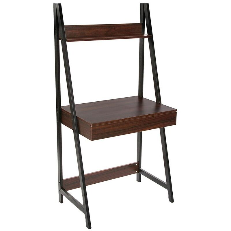 foto del prodotto cosedacasa scrivania mobile per computer laptop tavolo pc portatile con cassetto da casa ufficio in legno salvaspazio