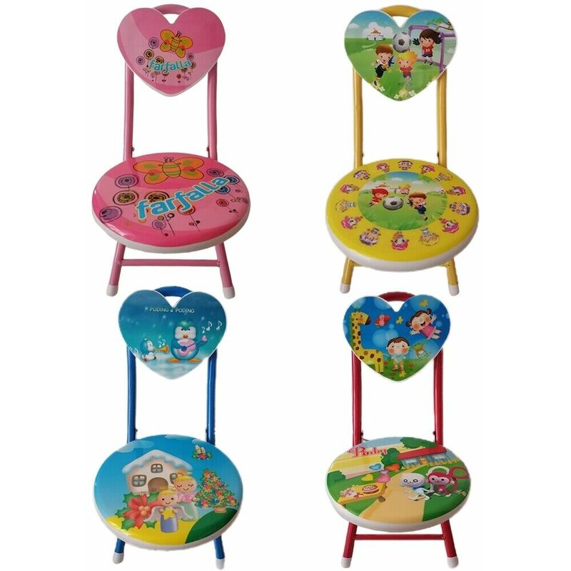 foto del prodotto cosedacasa sgabello richiudibile per bambini da piscina sedia relax da campeggio in plastica struttura in metallo con varie fantasie