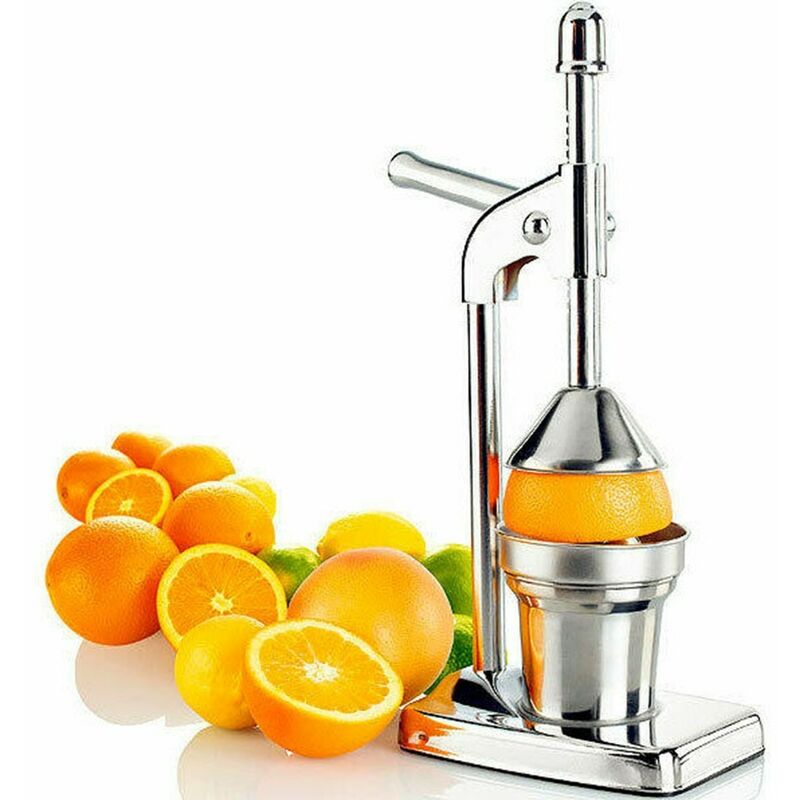 foto del prodotto cosedacasa spremiagrumi manuale meccanismo leva a mano in acciaio professionale limone arancia 35cm