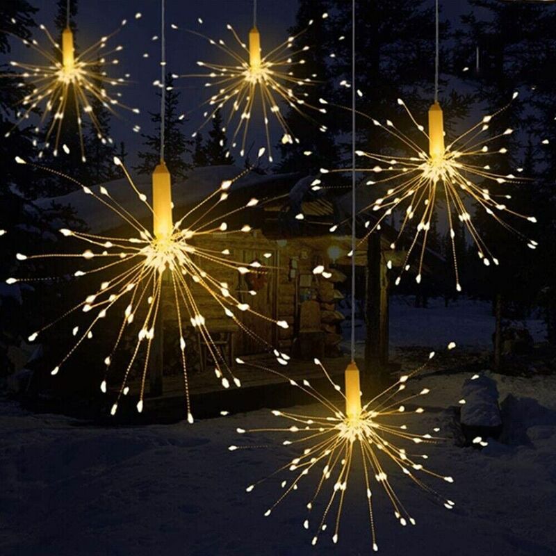 foto del prodotto cosedacasa stella 120led scintille di luce usb fiocco di neve allestimento interno esterno decorazione casa ristorante pub bar porticato