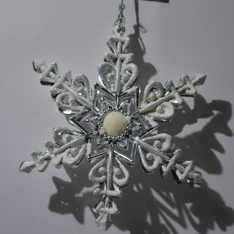 foto del prodotto cosedacasa stella in argento e bianco da addobbi per albero di natale decorazioni natalizie
