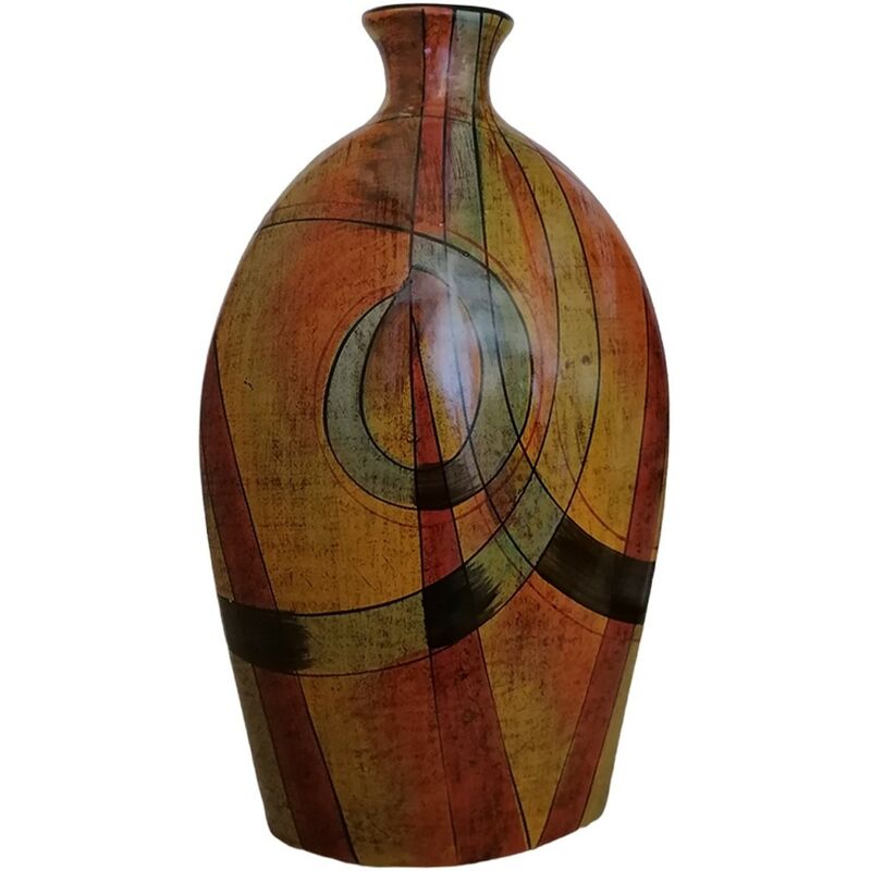 foto del prodotto cosedacasa vaso etnico porta fiori piatto in ceramica centro tavola per piante decorazione casa soggiorno idea regalo