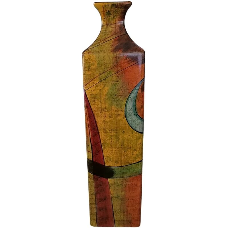 foto del prodotto cosedacasa vaso etnico porta fiori quadrato in ceramica centro tavola per piante decorazione casa soggiorno idea regalo