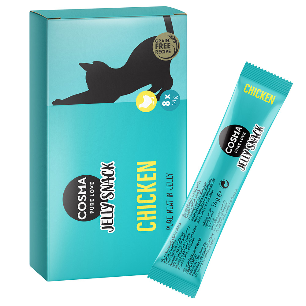 foto del prodotto cosma jelly snack 8 x 14 g petto di pollo