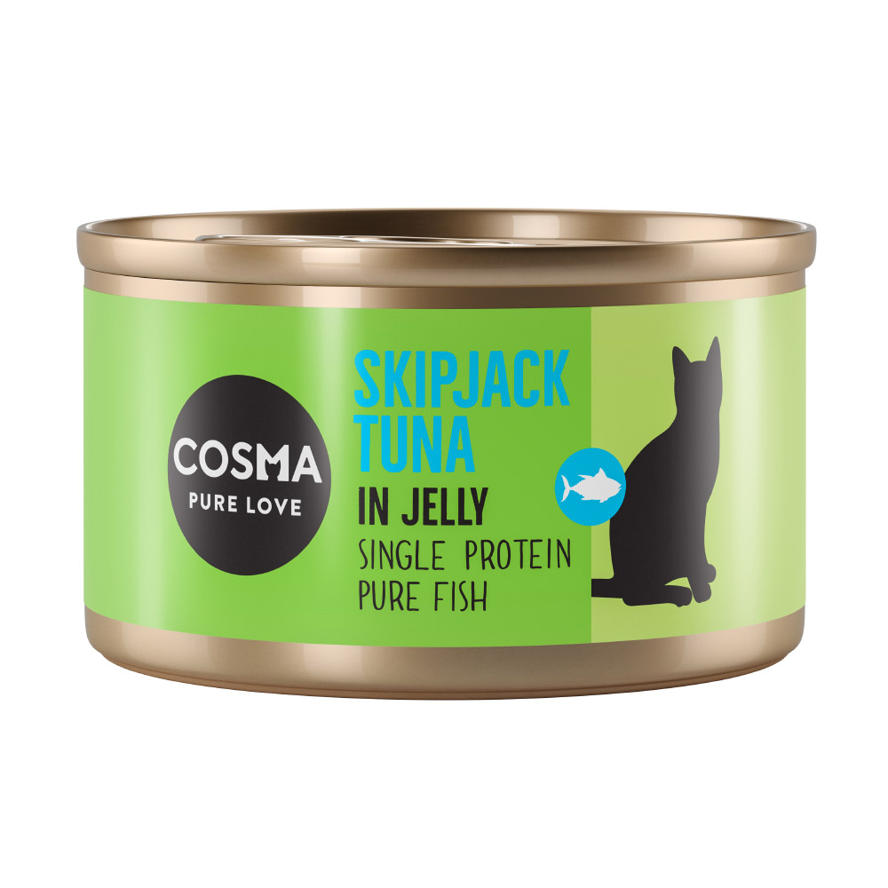 foto del prodotto cosma original in gelatina 24 x 85 g alimento umido per gatti tonno skipjack