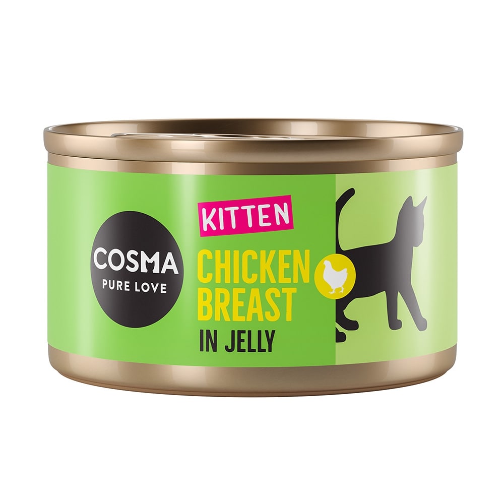 foto del prodotto cosma original kitten 6 x 85 g alimento umido per gatti petto di pollo