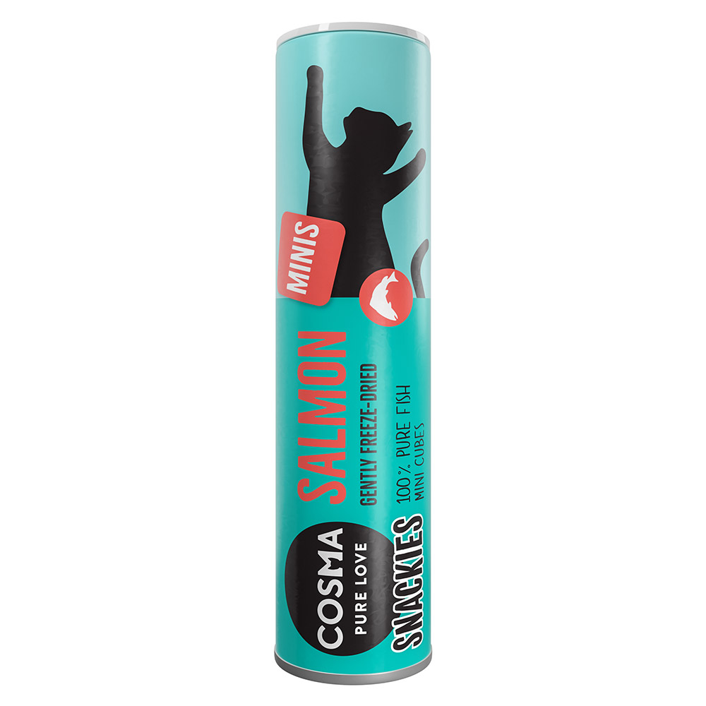 foto del prodotto cosma snackies minis snack per gatti salmone 21 g