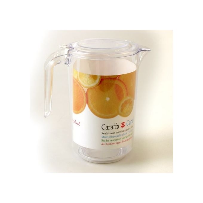 foto del prodotto cosmoplast caraffa trasparente con coperchio 1,5lt