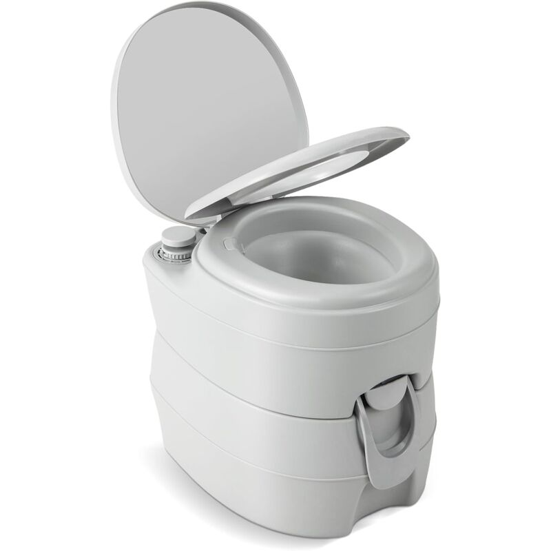 foto del prodotto costway 20l toilette portatile, con serbatoio staccabile sedile antiscivolo, vasino compatto comodo per campeggio viaggio e pesca