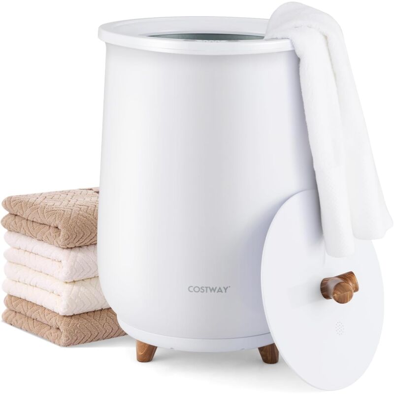 foto del prodotto costway 23l secchio riscaldatore di asciugamani, secchiello con portadischi profumato, 3 livelli di riscaldamento, timer e spegnimento automatico
