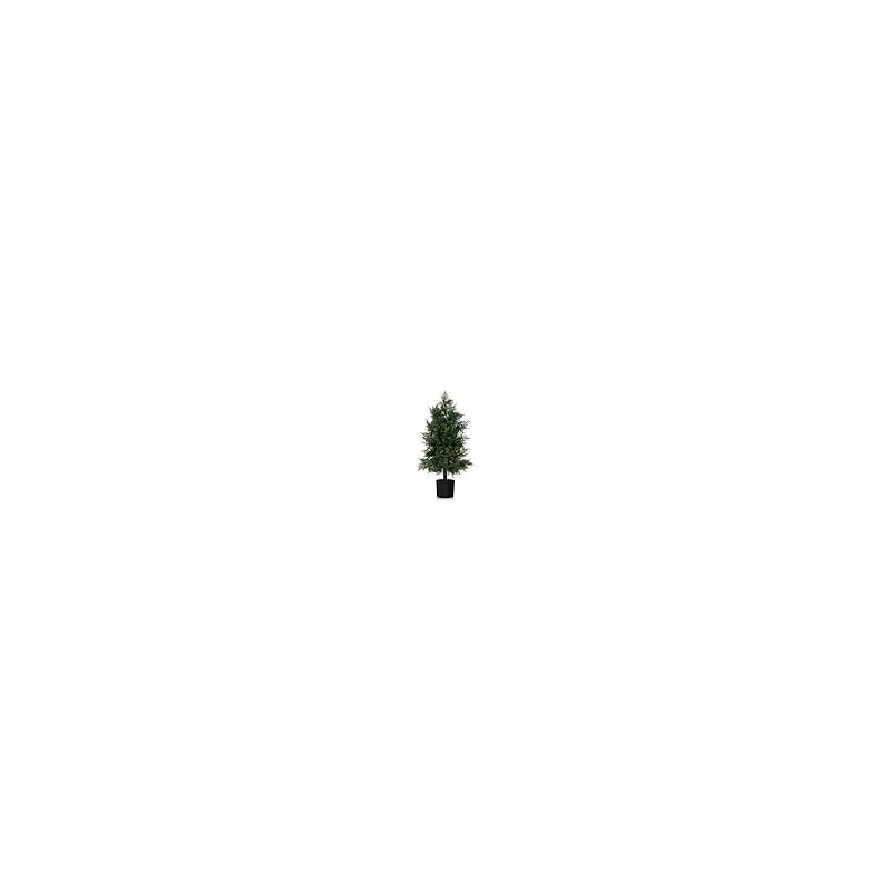 immagine 0 del prodotto costway albero di cedro artificiale 80 cm, albero in vaso in plastica per vivai, foglie non scolorenti e resistenti al sole, pianta finta per