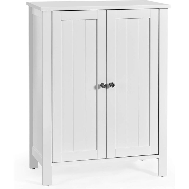 foto del prodotto costway armadio del bagno, organizer verticale con doppia anta e mensola regolabile, mobile moderno per casa, 60 x 30 x 80,5 cm, bianco