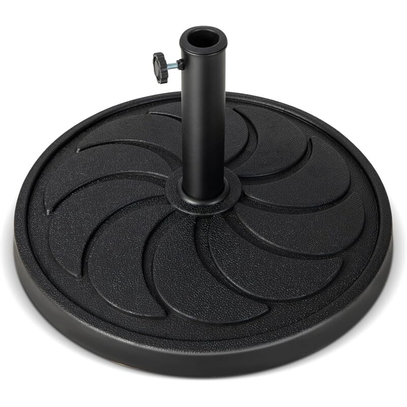 foto del prodotto costway base ombrellone da esterno 18 kg, supporto rotondo per ombrellone 54 cm con diametro palo 38 48 mm, base per ombrellone robusta da giardino