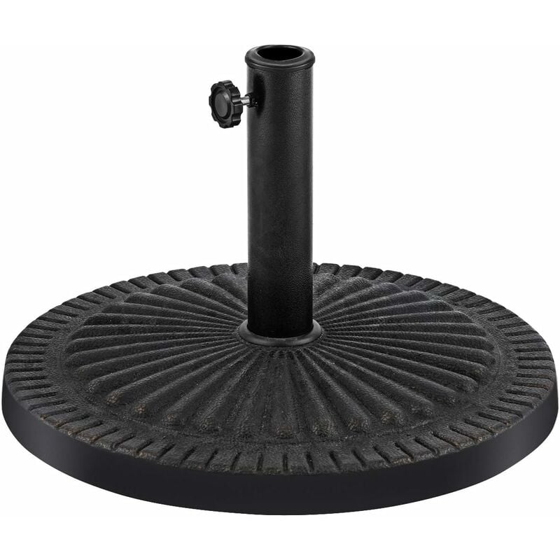 foto del prodotto costway base per ombrellone da patio in resina da 49,5 cm, per pali da 38 48mm, con manopola di serraggio, base per ombrellone da giardino piscina