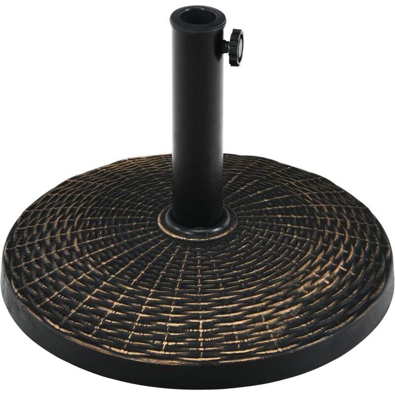 foto del prodotto costway base per ombrellone in resina da 46 cm, base per ombrellone rotondo da 10 kg per esterni, per giardino, spiaggia piscina, bronzo