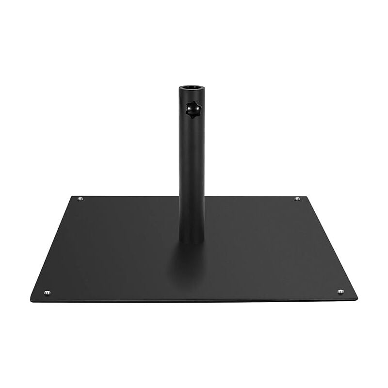 foto del prodotto costway base per ombrellone quadrata da patio 50cm all aperto da 16kg con 4 piedini regolabili, adattatori da 4cm 5cm manopola di serraggio