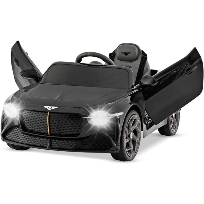 foto del prodotto costway bentley 12v macchina elettrica per bambini, auto elettrica con telecomando luci a led, velocit regolabile 3 5 km h, veicolo elettrico per