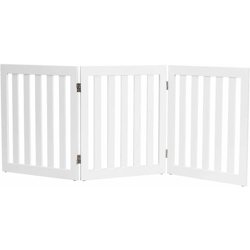 foto del prodotto costway cancelletto di sicurezza, barriera protettiva per cani animali domestici, in legno, 60x50cm bianco, 3 