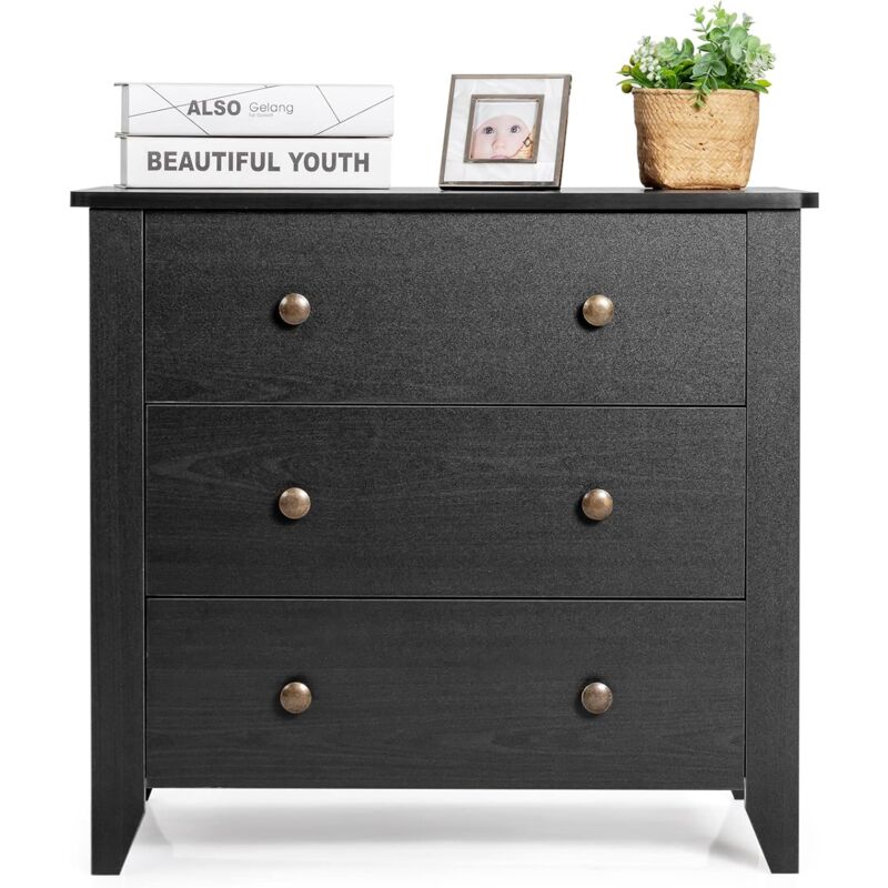 foto del prodotto costway cassettiera con 3 cassetti, comodino con gambe robuste e struttura stabile, per camera da letto, soggiorno, ingresso, 71 x 46 x 66 cm