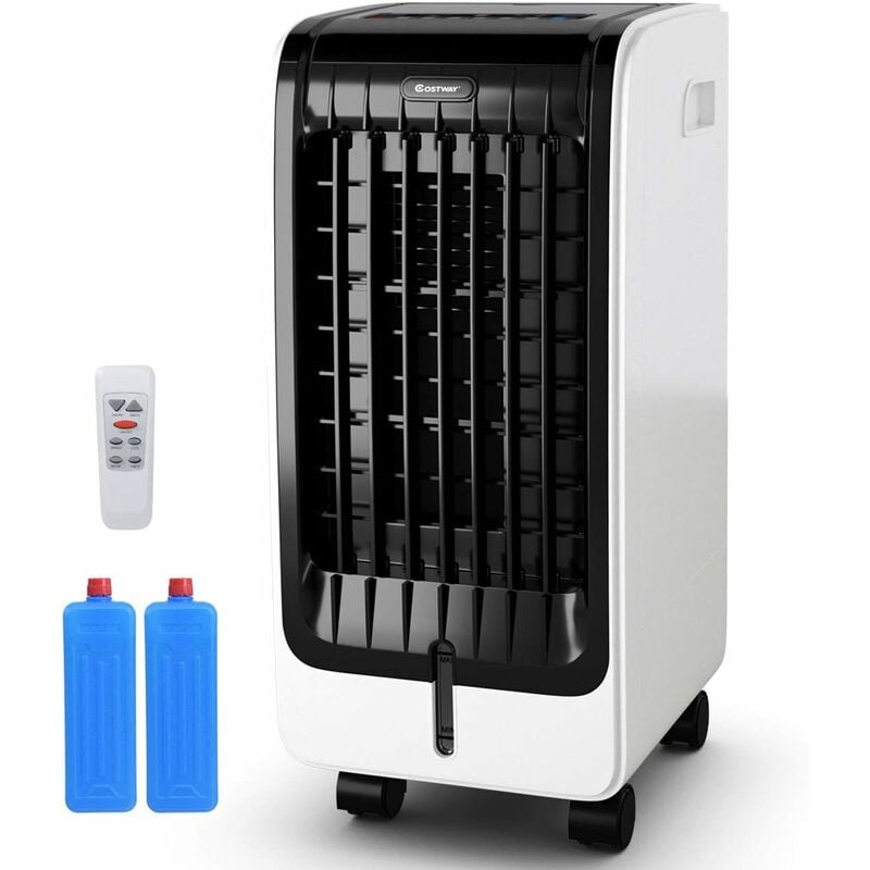 foto del prodotto costway condizionatore climatizzatore portatile raffrescatore evaporativo, con telecomando, funzione raffreddatore e umidificatore, serbatoio acqua