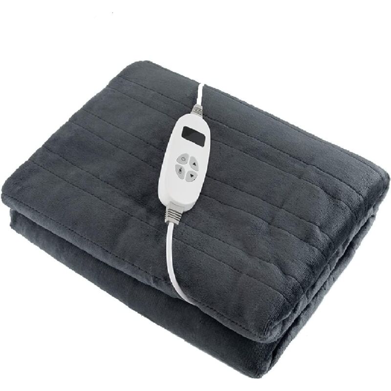 foto del prodotto costway coperta elettrica riscaldata, coperta morbida a riscaldamento con 9 impostazioni di calore, flanella lavabile in lavatrice, con telecomando