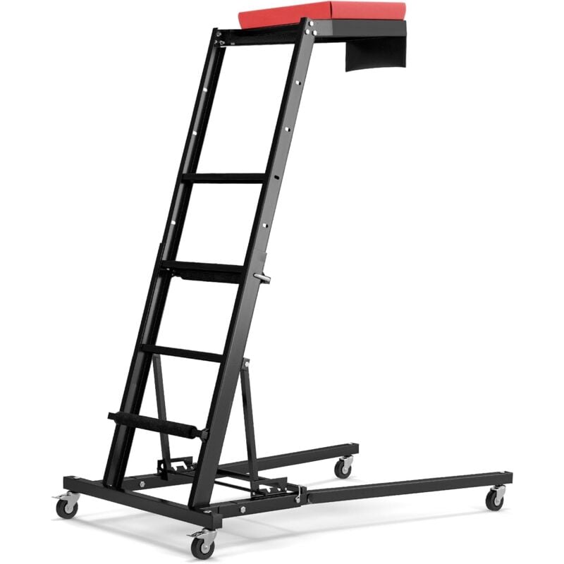 foto del prodotto costway creeper pieghevole per motore, creeper per motore auto con altezza regolabile e angolazione, 4 ruote, piattaforma imbottita, capacit 