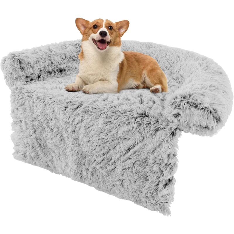 foto del prodotto costway cuccia per cani in peluche, tappettini da letto per cani con fondo antiscivolo, copertura rimovibile e lavabile, cuscino morbido s, bianco 