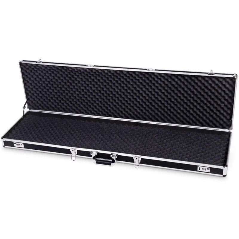 foto del prodotto costway custodia dure in alluminio per fucili valigetta pistola con 2 serrature a combinazione, 134 x 35 x 12 cm