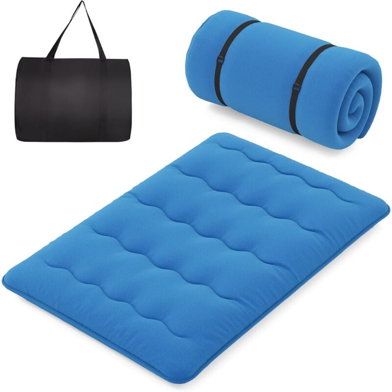 foto del prodotto costway materasso futon pieghevole, materasso portatile con sacca da trasporto per camping, materasso da terra con copertura lavabile 200 x 140