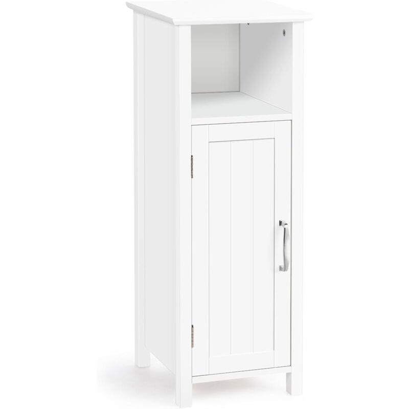 foto del prodotto costway mobile bagno 30 x 30 x 80cm, armadietto salvaspazio in legno con ante e ripiani regolabili per cucina, soggiorno e corridoio, mobiletto