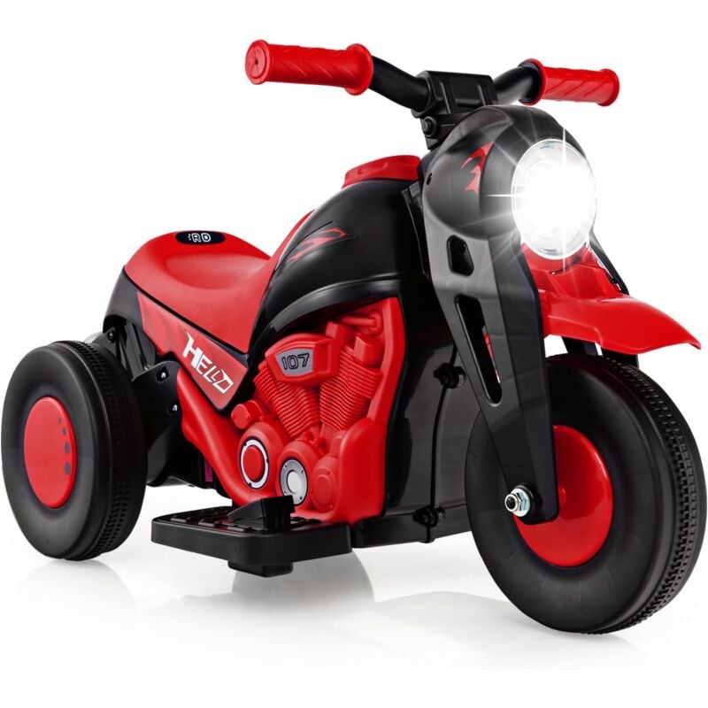 foto del prodotto costway moto elettrica per bambini con creatore di bolle, auto a bolle per bambini da 6v, pulsante musicale, faretto a led, capacit di 30 kg, per