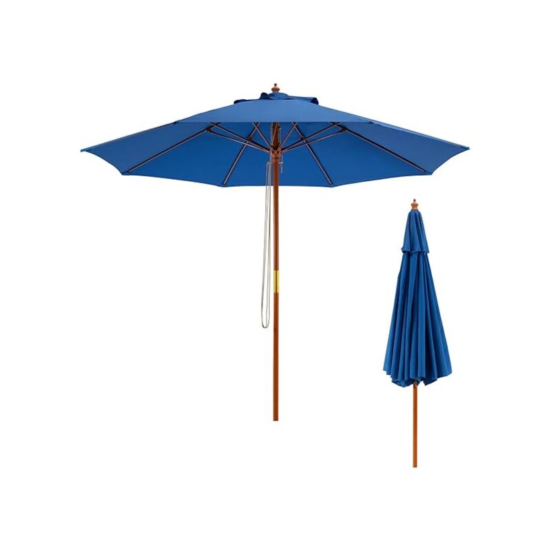 foto del prodotto costway ombrellone da giardino, ombrellone da esterno con altezza regolabile e 8 costole, protezione uv, diametro 2,9m, ideale per giardino,