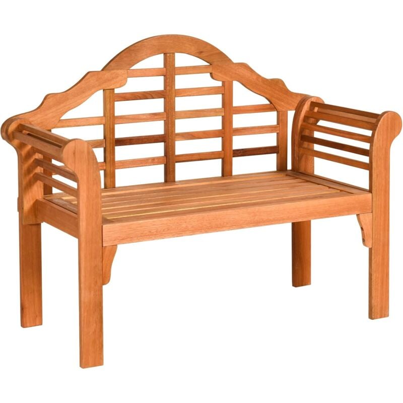foto del prodotto costway panca pieghevole in legno per esterni, panca da giardino in legno massiccio pieghevole da 123 cm, poltrona per due persone per giardino,